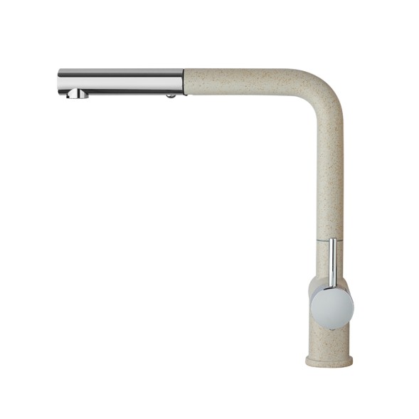 Paini HD94566CR1KM Смеситель для кухни Пладос с выдвижным изливом, бежевый