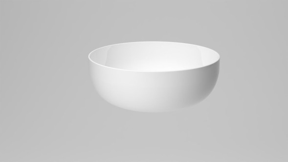 Hidra Sphere, накладная круглая раковина Ø44х17h см, цвет белый глянцевый