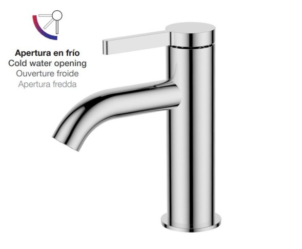 AQG Urban Flow, однорычажный смеситель для раковины без донного клапана, цвет хром