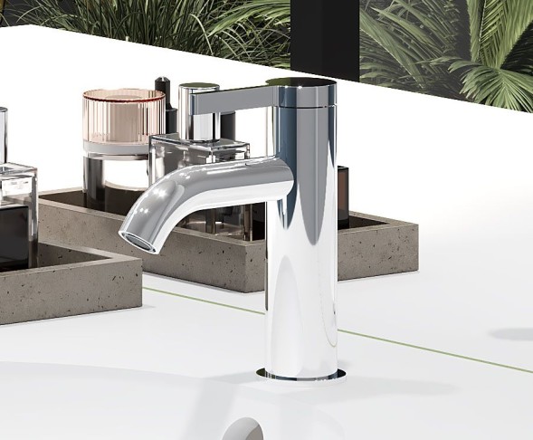 AQG Urban Flow, однорычажный смеситель для раковины без донного клапана, цвет хром