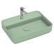 Раковина накладная ISVEA Infinity 55 прямоугольная 55см, с отверстием под смеситель цвет мятно-зеленый матовый 10NF66055-2T