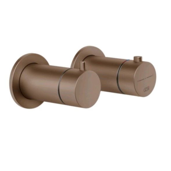Gessi Смеситель для душа, Anello, на 2 потребителя, цвет медь матовая  63333#708
