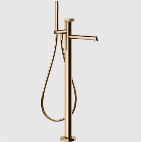 Gessi Смеситель для ванны и душа, Anello, напольный, цвет бронза теплая 63328#735