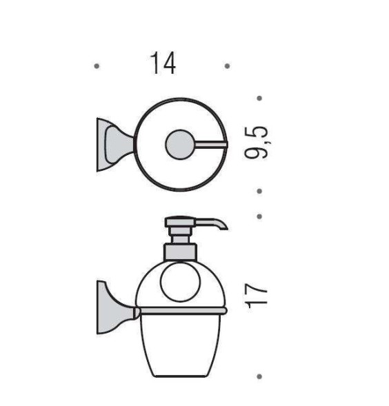 Дозатор COLOMBO DESIGN MELO B9306 настенный цвет хром