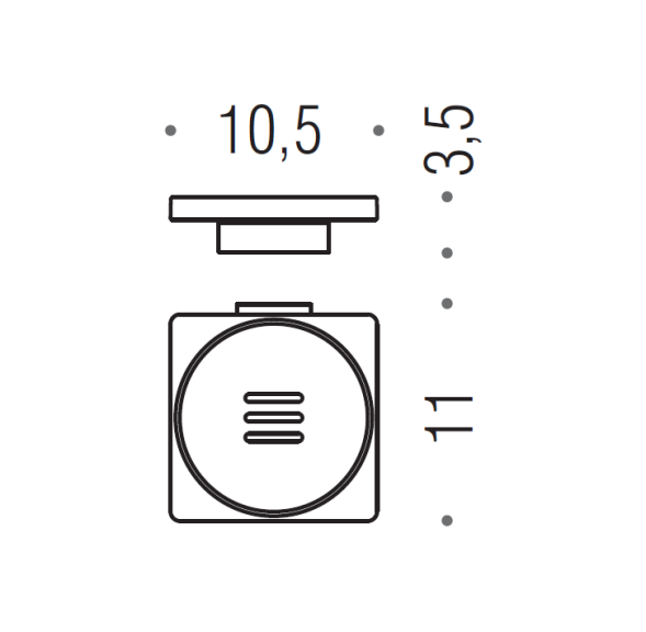 Мыльница COLOMBO DESIGN MINI Q B5001.GM подвесная цвет графит матовый