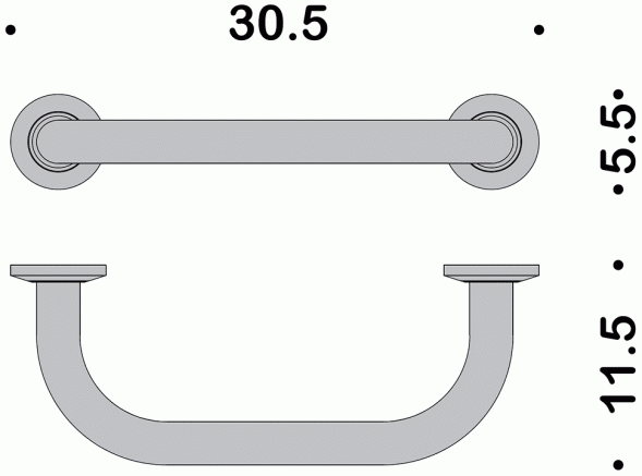 Поручень COLOMBO DESIGN CONTRACT B9720 цвет хром