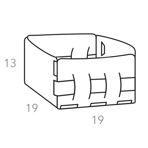 Корзинка COLOMBO DESIGN ADJ 1019.04/06 настольная напольная цвет капучино/шоколад
