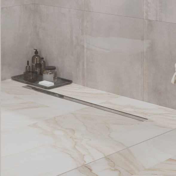 Paini Душевой лоток Slim Line 700 мм D50, сатин хром