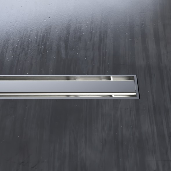 Paini Душевой лоток Slim Line 700 мм D50, сатин хром