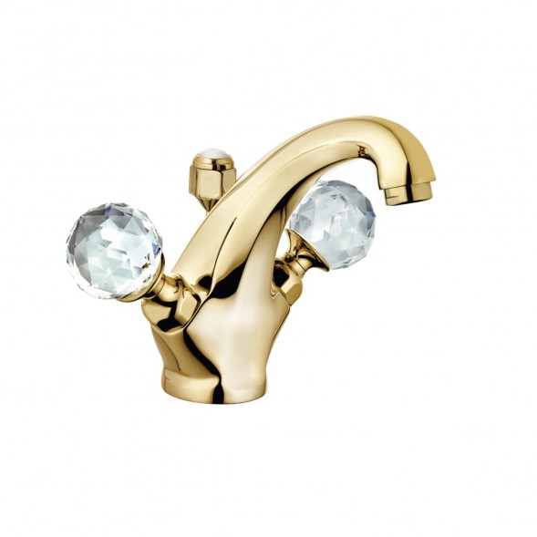 Смеситель KLUDI ADLON 5101045G4 для раковины на одно отверстие двухвентильный с донным клапаном