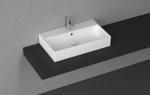 Раковина ISVEA Purita подвесная ШГВ 710*420*145 отверстия для смесителя 1 цвет белый 10PL50070