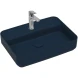 Раковина накладная ISVEA Infinity 55 прямоугольная 55см, с отверстием под смеситель цвет синий матовый 10NF66055-2Z