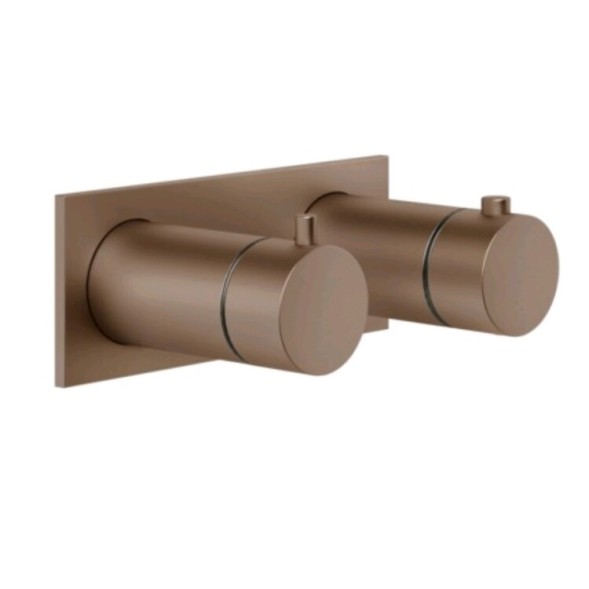 Gessi Смеситель для душа, Anello, на 2 потребителя, цвет медь матовая  63334#708