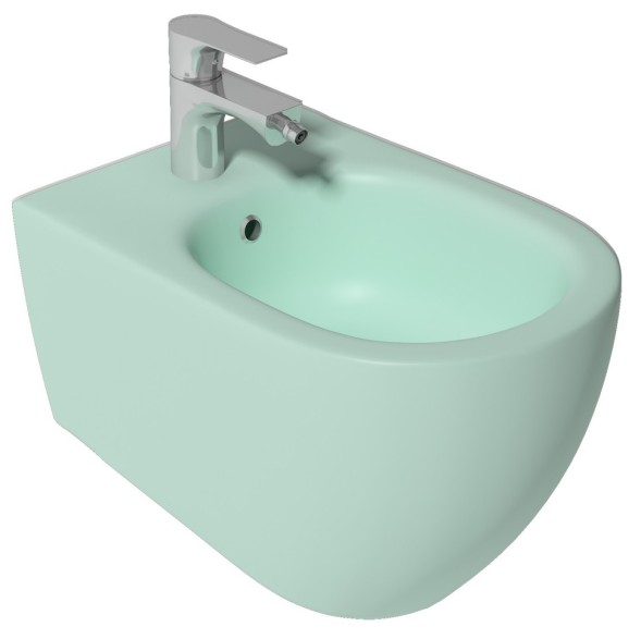 Биде ISVEA Infinity подвесной ШГВ 365*530*400, цвет мятно-зеленый матовый 10NF41001-2T