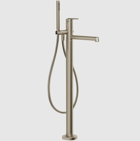 Gessi Смеситель для ванны и душа, Ingranaggio, напольный, цвет Никель матовый 63528#149