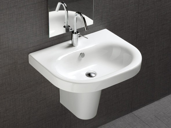 Раковина HATRIA DAYTIME Y0YT01 подвесная с одним отверстием с переливом цвет белый