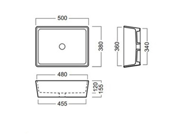 Раковина HATRIA HAPPY HOUR YXSQ01 встраиваемая снизу без отверстия без перелива цвет белый