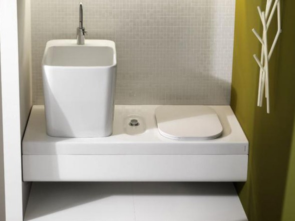 Модуль HATRIA G-FULL YXJW01 подвесной унитаз и раковина цвет белый