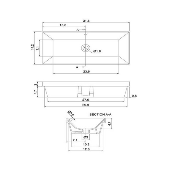 Раковина Scarabeo TEOREMA 2.0 полувстраиваемая с переливом без отверстий цвет белый 5132