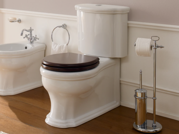 Бачок Scarabeo Castellana моноблок с механизмом двойного смыва цвет белый кнопка хром 5309CR