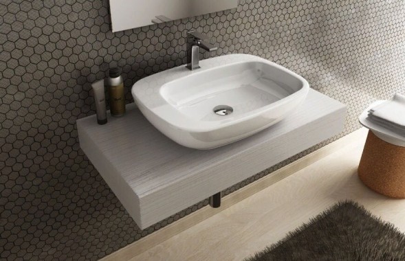 Раковина Artceram Dial накладная  с одним отверстием цвет белый  DAL003 01 00