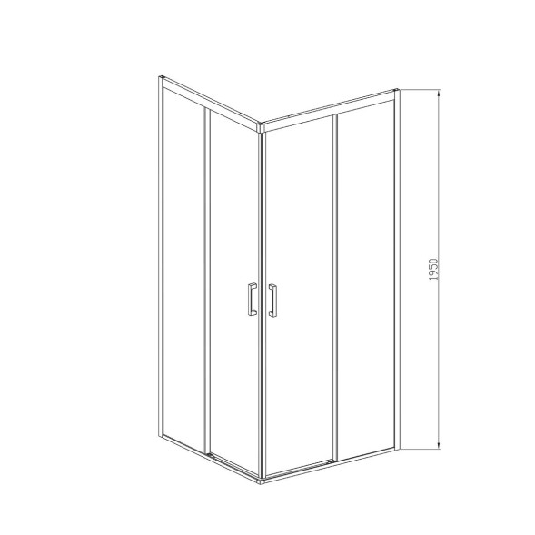 Vincea Душевой уголок Софт (Soft) VSS-3SO100CL, 1000*1000, хром, стекло прозрачное