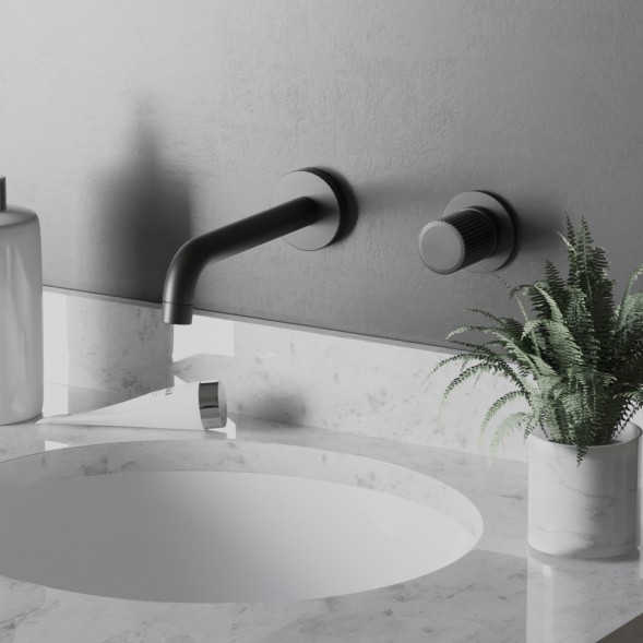 Paini 7GPZ208 Смеситель для раковины Кокс Грип встраиваемый, брашированный чёрный