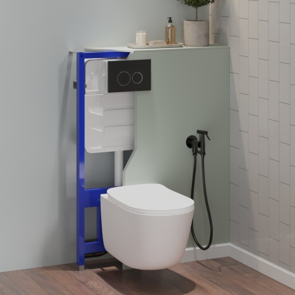 Paini ISPZ442 Смеситель с гигиеническим душем Изола , брашированный чёрный