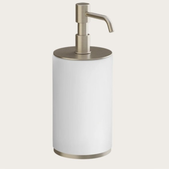 Gessi Дозатор для жидкого мыла, Origini, шгв 75*97*199, цвет дозатора брашированный никель  белый  66437#149