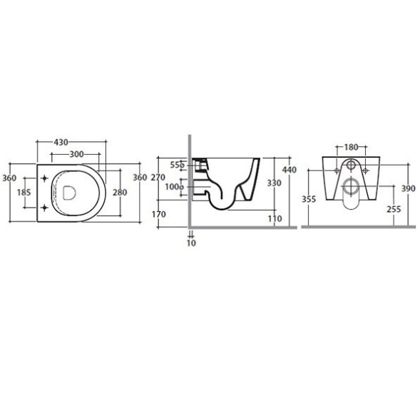 Унитаз GLOBO FORTY3 подвесной цвет белый FOS06BI