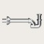 Gessi Сифон, Technical Accessories, для раковины, округлый, 1 1#4", цвет Старинная латунь  01377#713