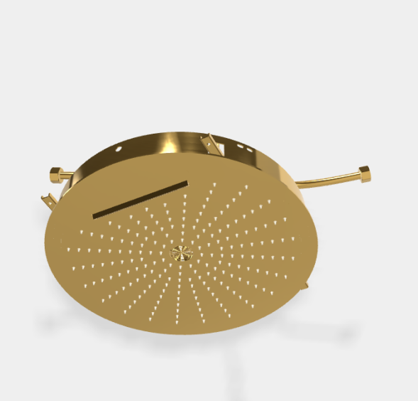 Верхний душ, Fima Carlo Frattini, Showerhead, 400*400, цвет-золотоF5911OR