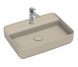 Раковина накладная ISVEA Infinity 55 прямоугольная 55см, с отверстием под смеситель цвет слоновая кость матовый 10NF66055-2K