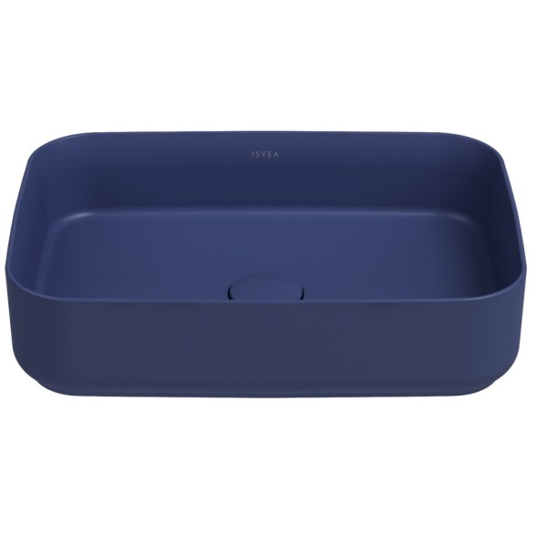 Раковина ISVEA Infinity накладная ШГВ 500*360*120 отверстия для смесителя отсутствуют цвет синий матовый 10NF65050-2Z