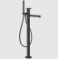 Gessi Смеситель для ванны и душа, Anello, напольный, цвет черный матовый 63328#299