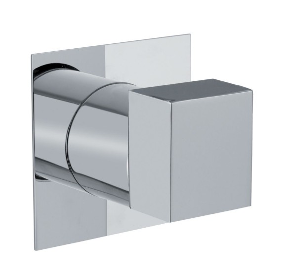 Fiore Kube, встраиваемый в стену однорычажный дивертор на 3 потребителя, цвет хром