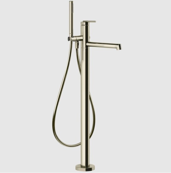 Gessi Смеситель для ванны и душа, Ingranaggio, напольный, цвет Никель  63528#720