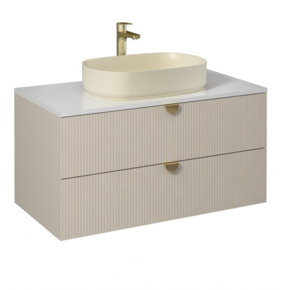 Тумба подвесная ISVEA Infinity 100 без раковины, цвет кремовый 21IF1712102I