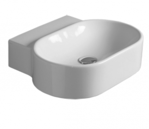 Раковина SIMAS FLOW подвесная с одним намеченным отверстием цвет белый FL17