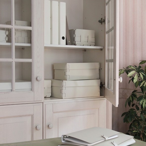 Корзинка COLOMBO DESIGN ADJ 1019.10/16 настольная напольная цвет белый/панна котта