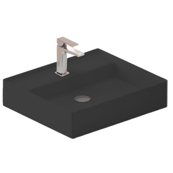 Раковина Artceram Scalino подвесная/накладная с одним отверстием цвет черный матовый SCL007 17 00