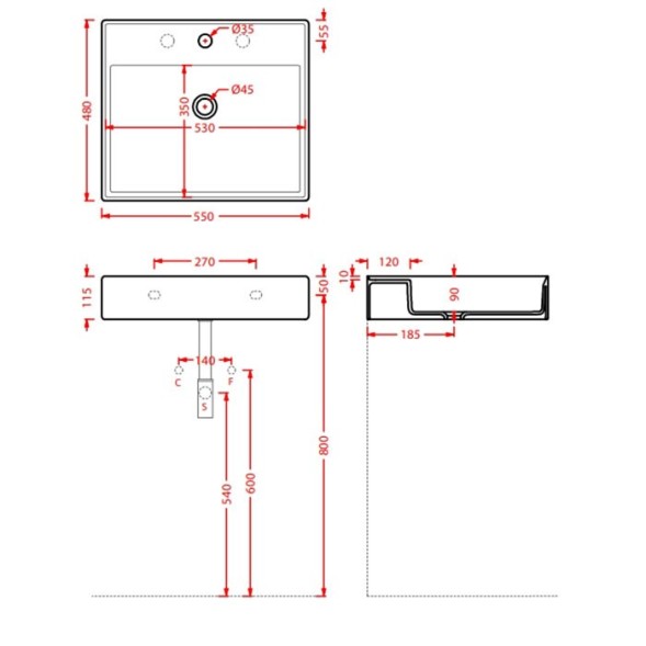 Раковина Artceram Scalino подвесная/накладная с одним отверстием цвет черный матовый SCL007 17 00