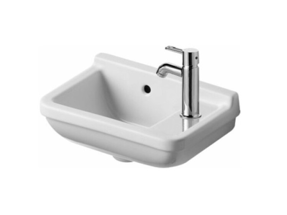 Duravit Раковина, Starck 3, шгв 400*260*190, отверстия для смесителя-1 справа, цвет белый 0751400000