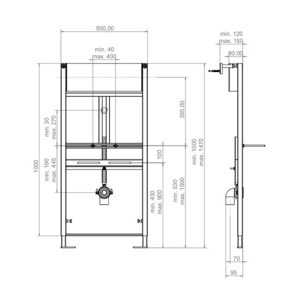 Инсталляция Artceram Overview для писсуара 700103