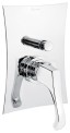 Emmevi Ares, встраиваемый в стену однорычажный смеситель для душа на 2 выхода, с кнопочным дивертером, цвет хром 76019/CR