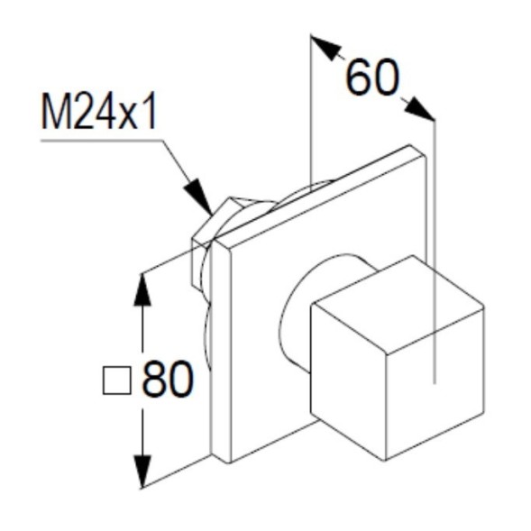Вентиль KLUDI DECUS 54816N575 настенный