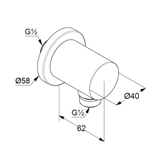 Подключение душевого шланга KLUDI NOVA FONTE Puristic 2054339-15