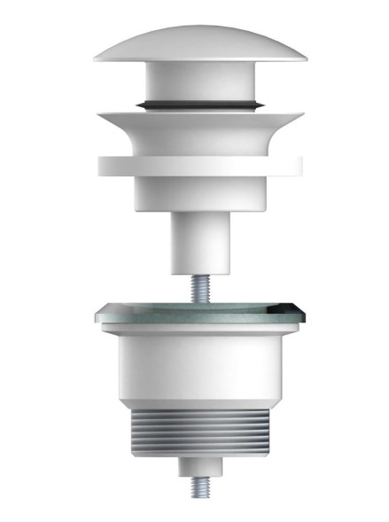 AQG, универсальный донный клапан click-clack, цвет белый матовый